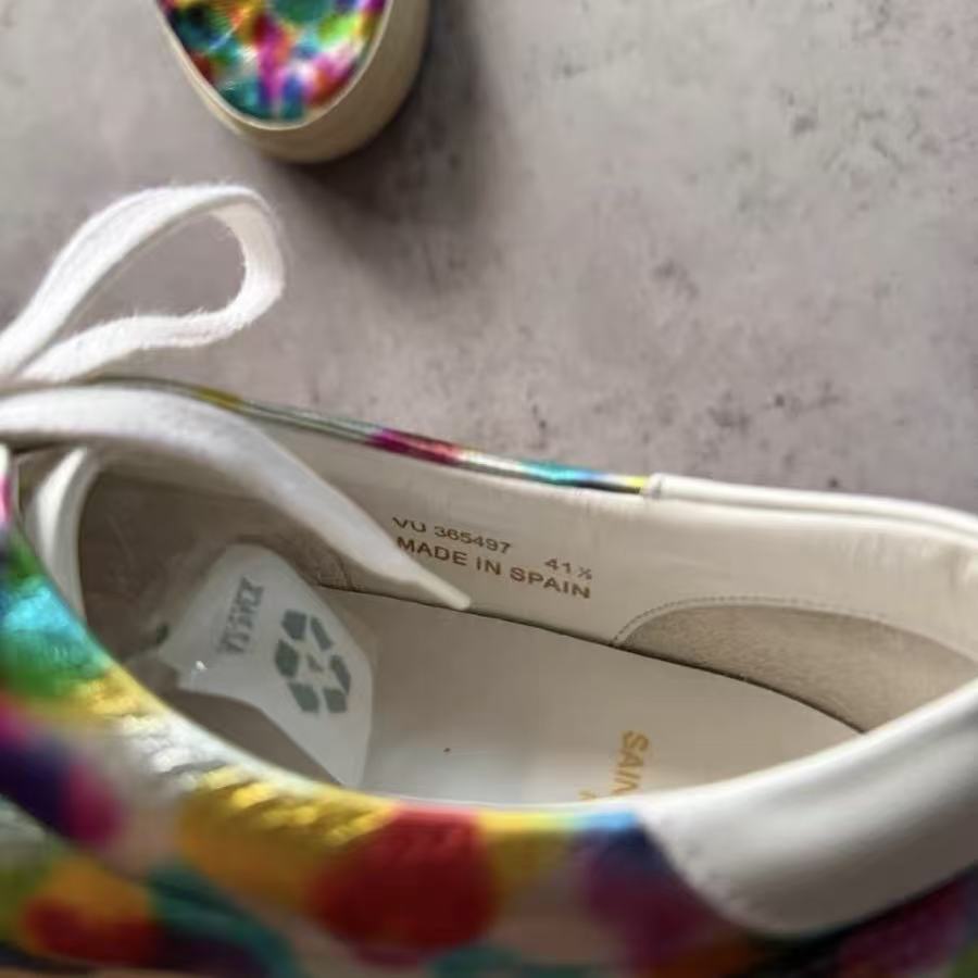 Saint Laurent paris 14AW Rainbow Metallic Iridescent Blotched Sneakers