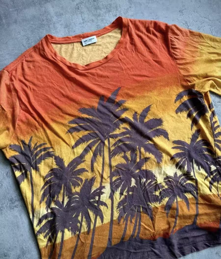 Saint Laurent 16ss 'Surf Sound' Palm Tree Print T-Shirt