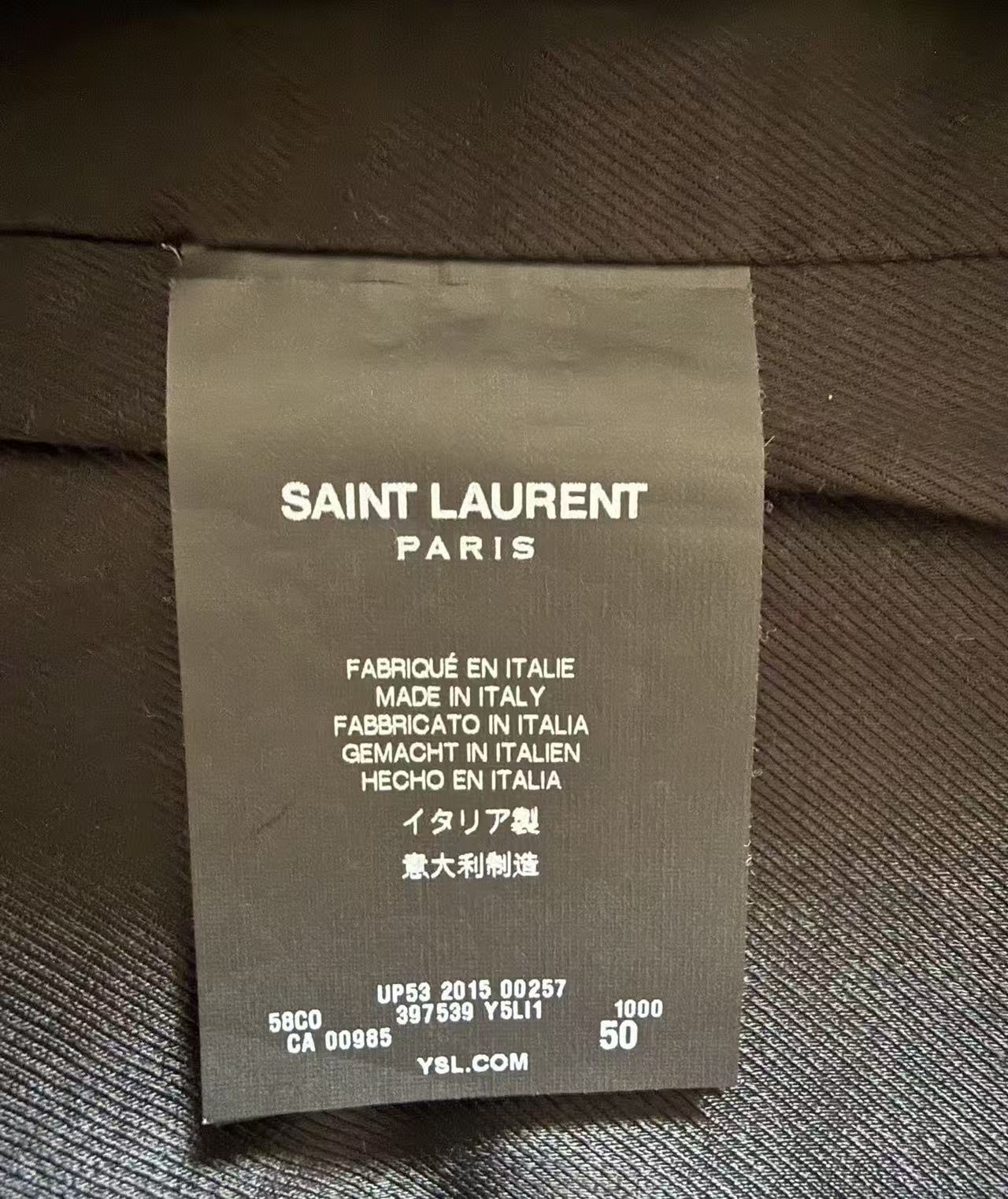 Saint Laurent 15fw Python-Trimmed Leather Jacket