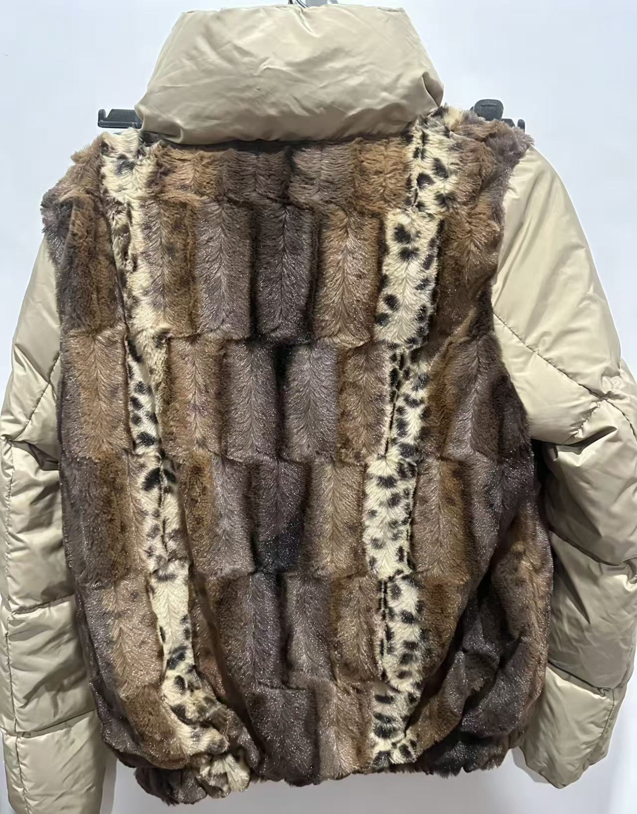 Alexander Mcqueen Leopard Print Faux Fur Jacket