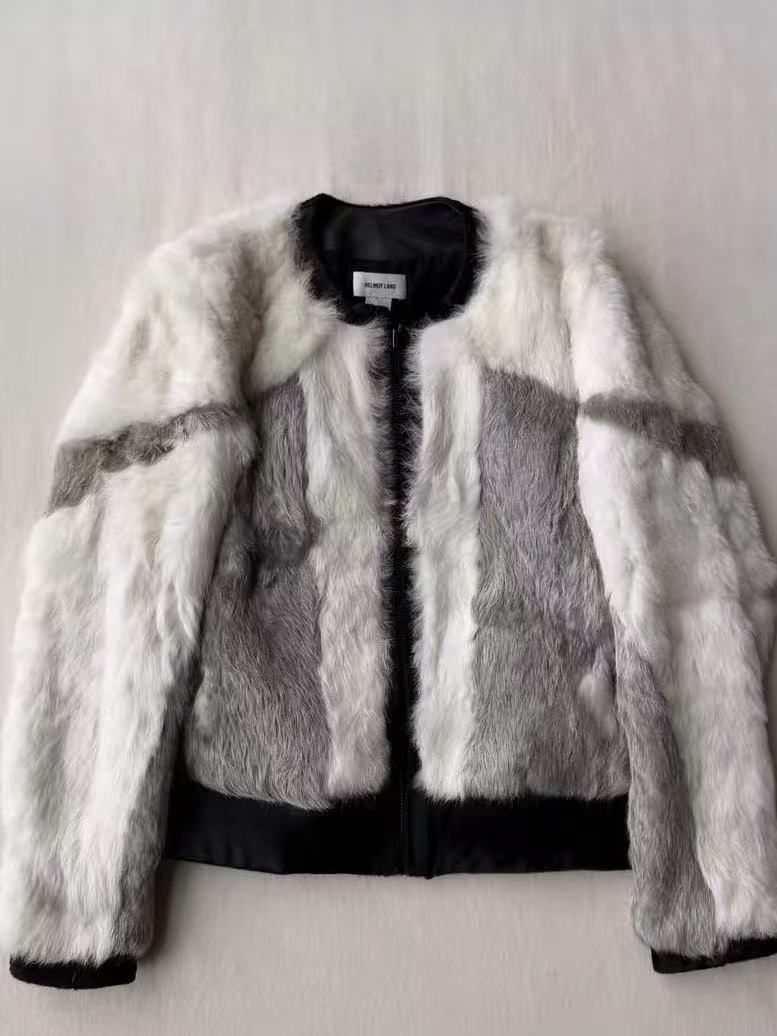 Helmut Lang Rabbit Fur Bomber Jacket