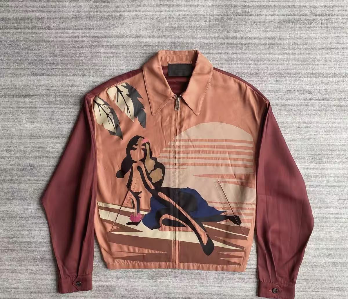 Prada 14SS Holiday Sunset Potrait Dancer Oil Jacket