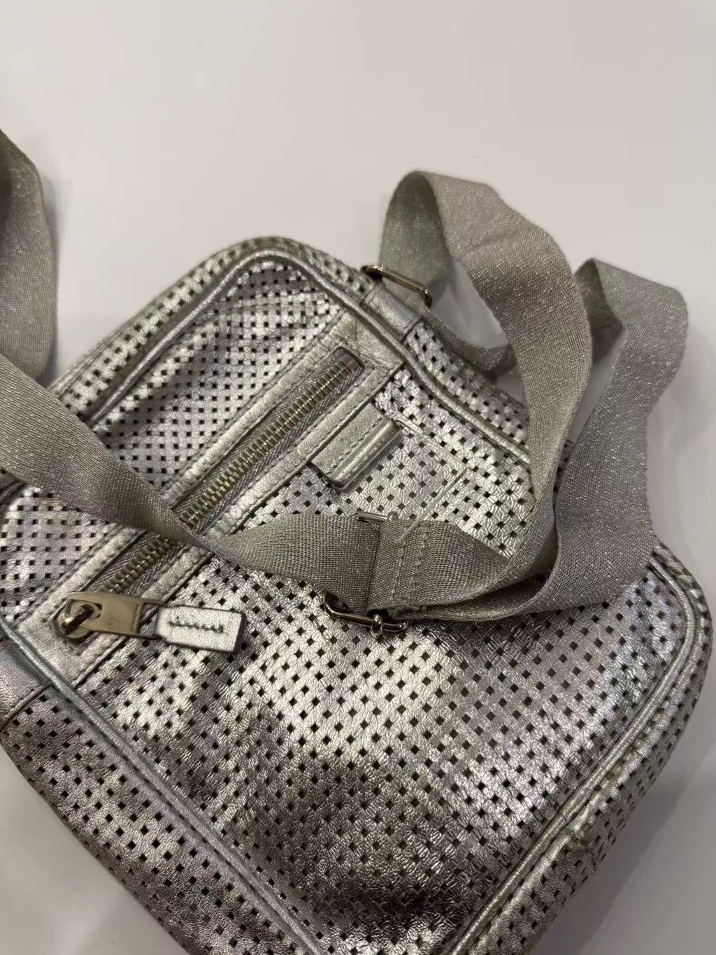 Dior homme 07ss Silver Lacquered Cutout Lambskin Bag