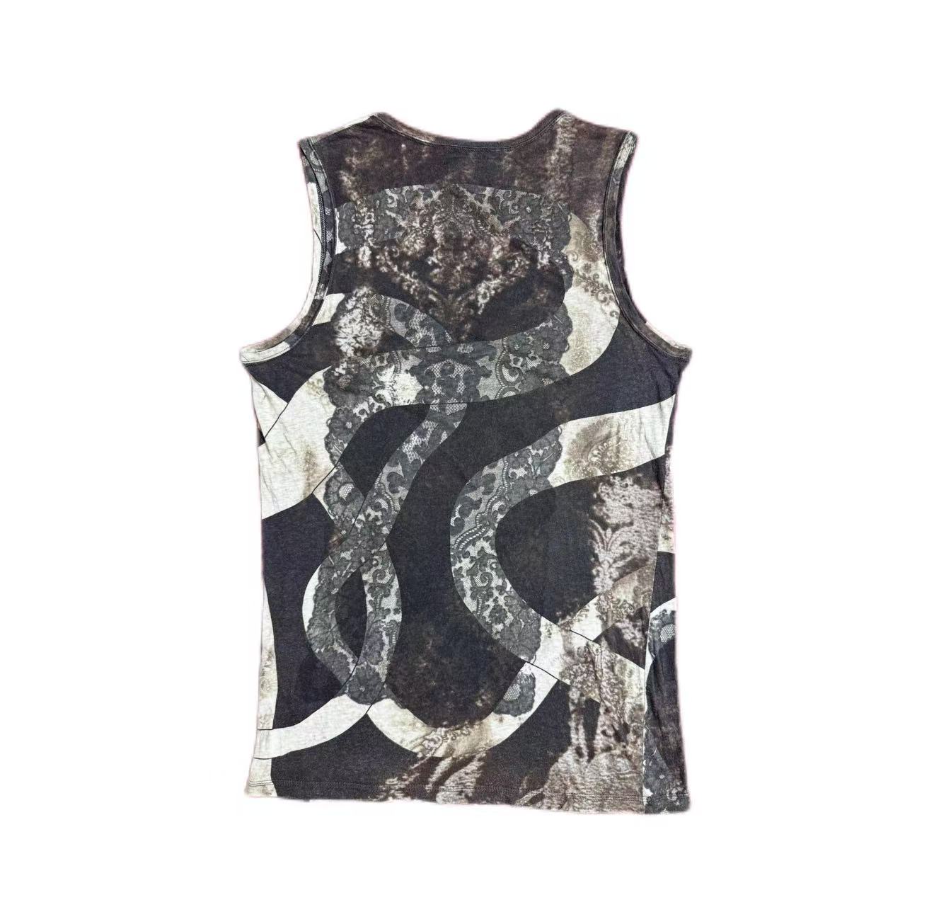 Share Spirit Snake-print lace full-print camisole vest