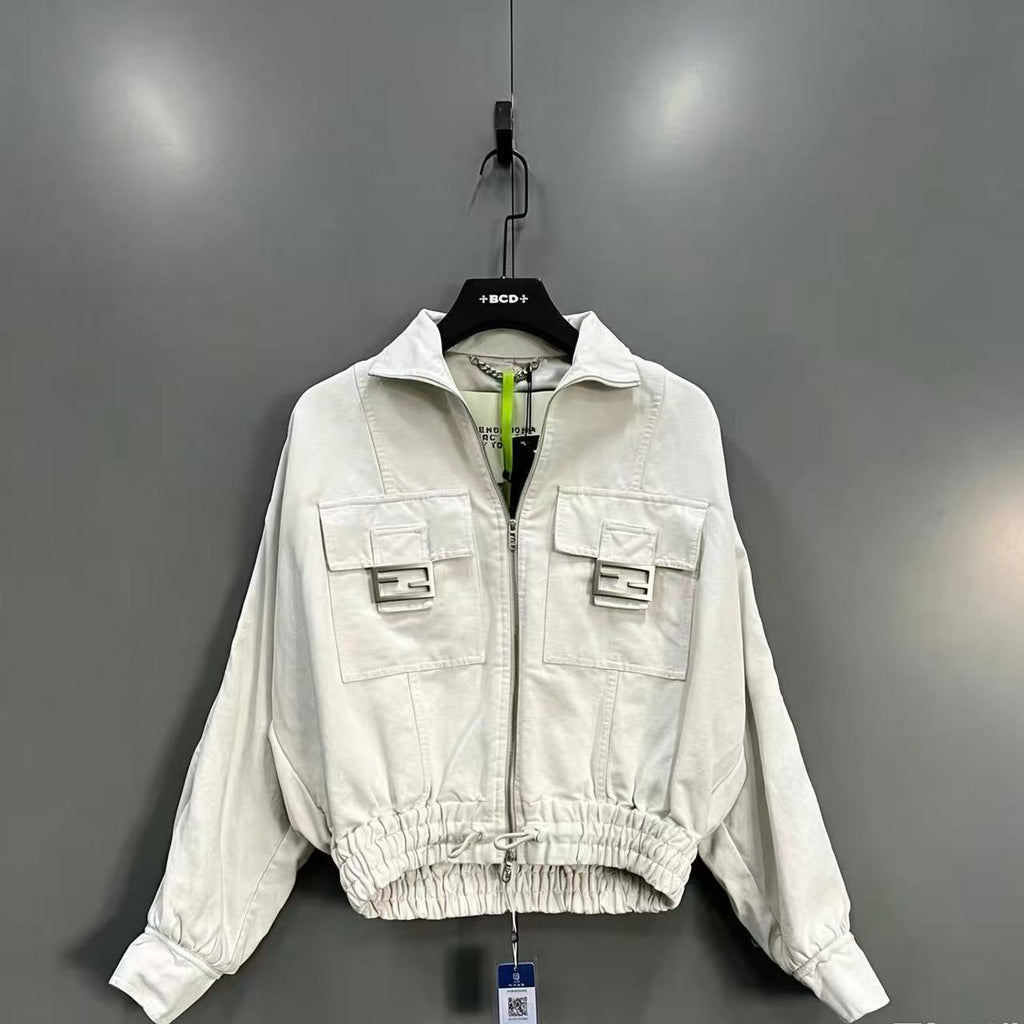 Fendi Marc Jacobs  White Canvas Jacke