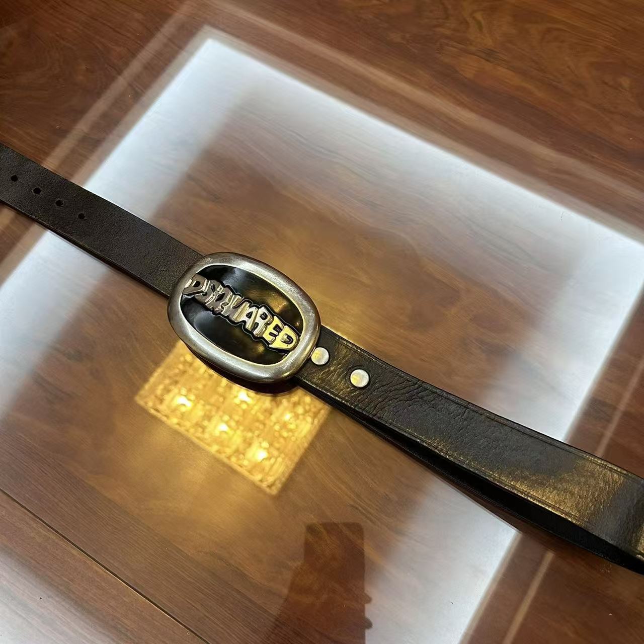 Dsquared2 Logo Buckle Leather Belt
