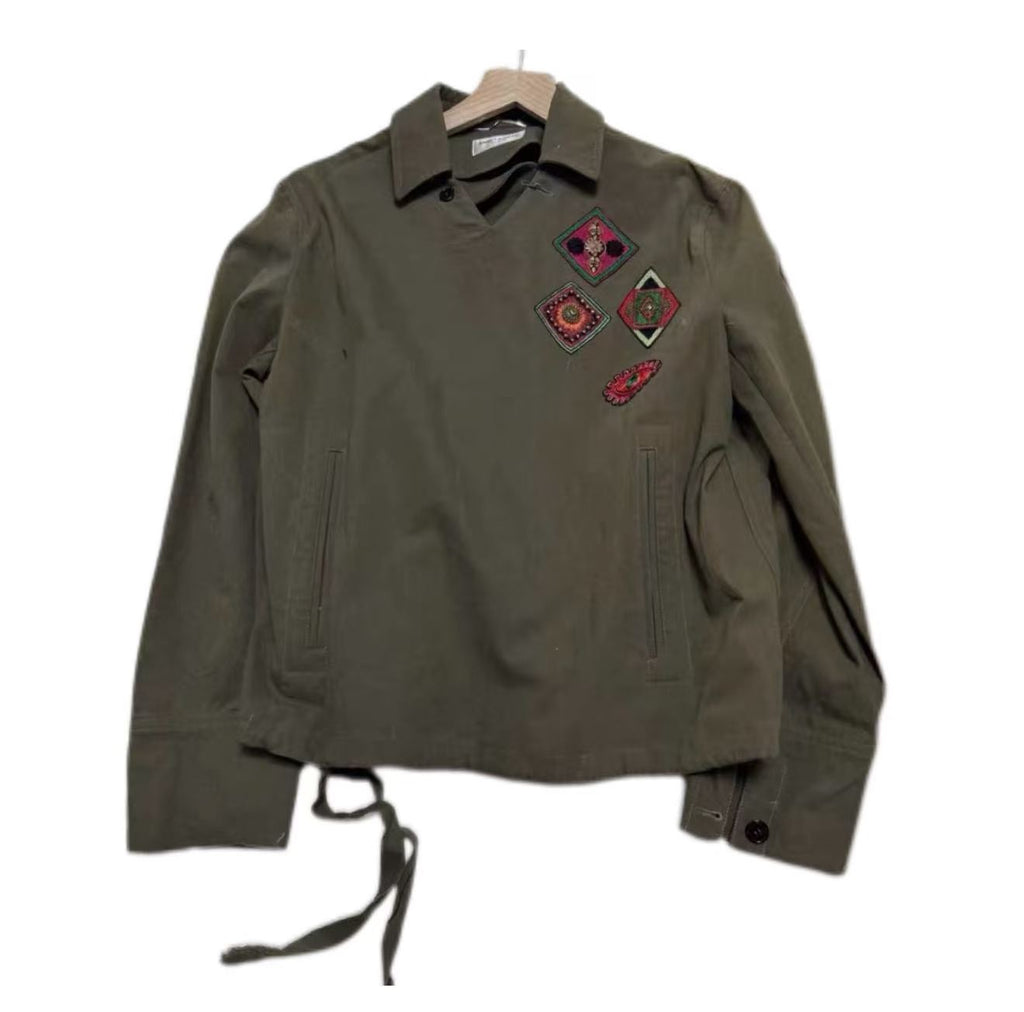 Saint Laurent 15FW Military Patchwork Embroidered Jacket