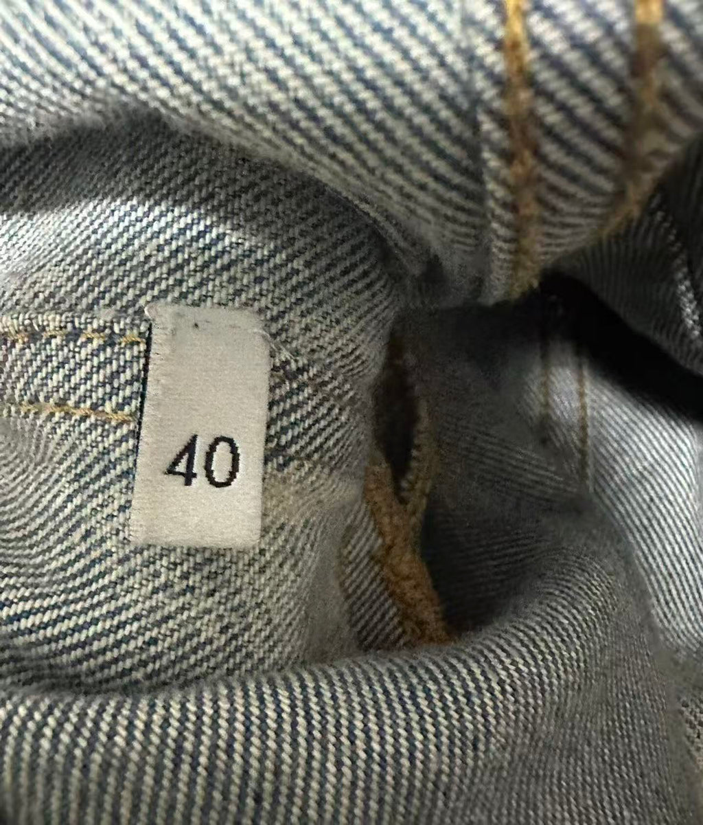 Gucci 17SS Bleached Studded Punk Denim Jacket