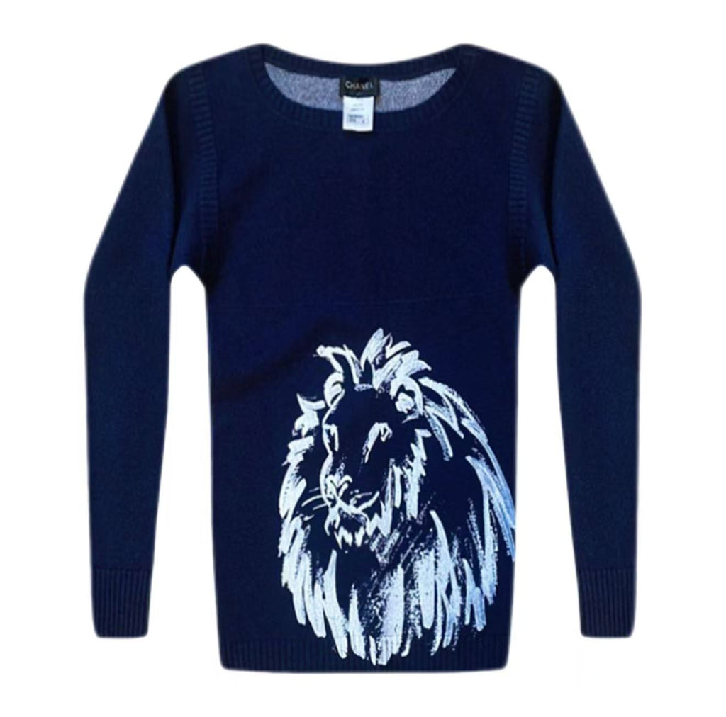 Chanel Lion Print Cashmere Sweater