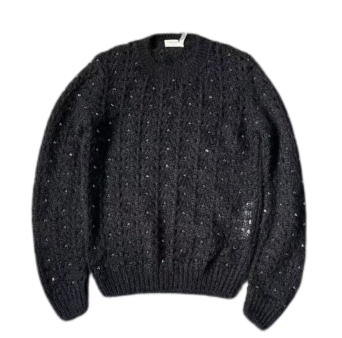 Saint Laurent 15FW Cable Knit Mohair Sweater