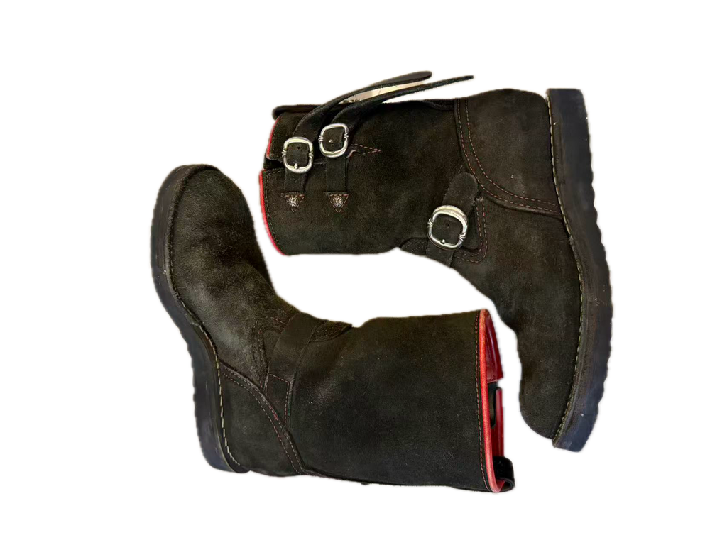 Chrome Hearts Wesco Boss Custom Engineer Boots Suede