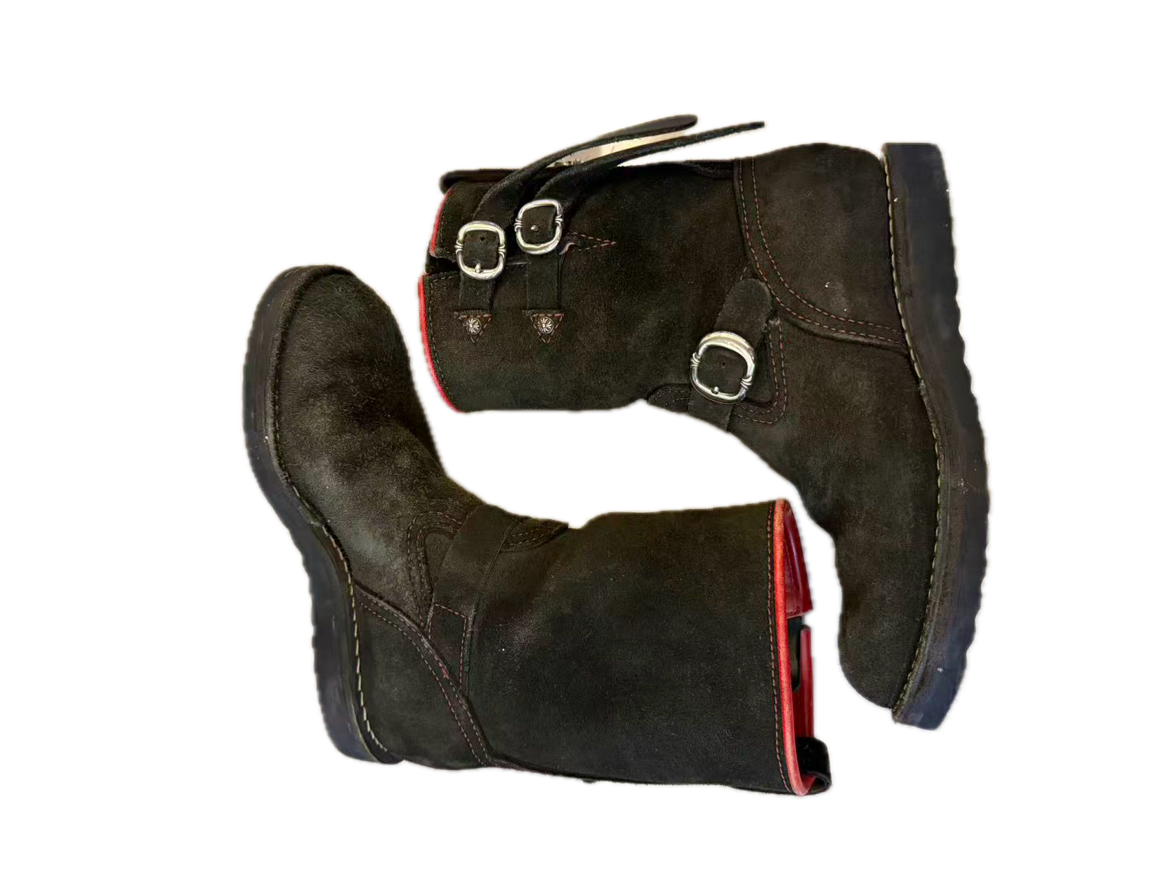Chrome Hearts Wesco Boss Custom Engineer Boots Suede