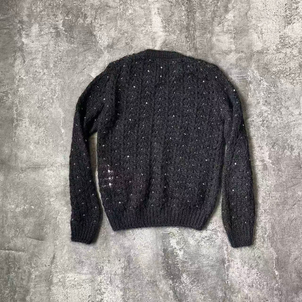 Saint Laurent 15FW Cable Knit Mohair Sweater