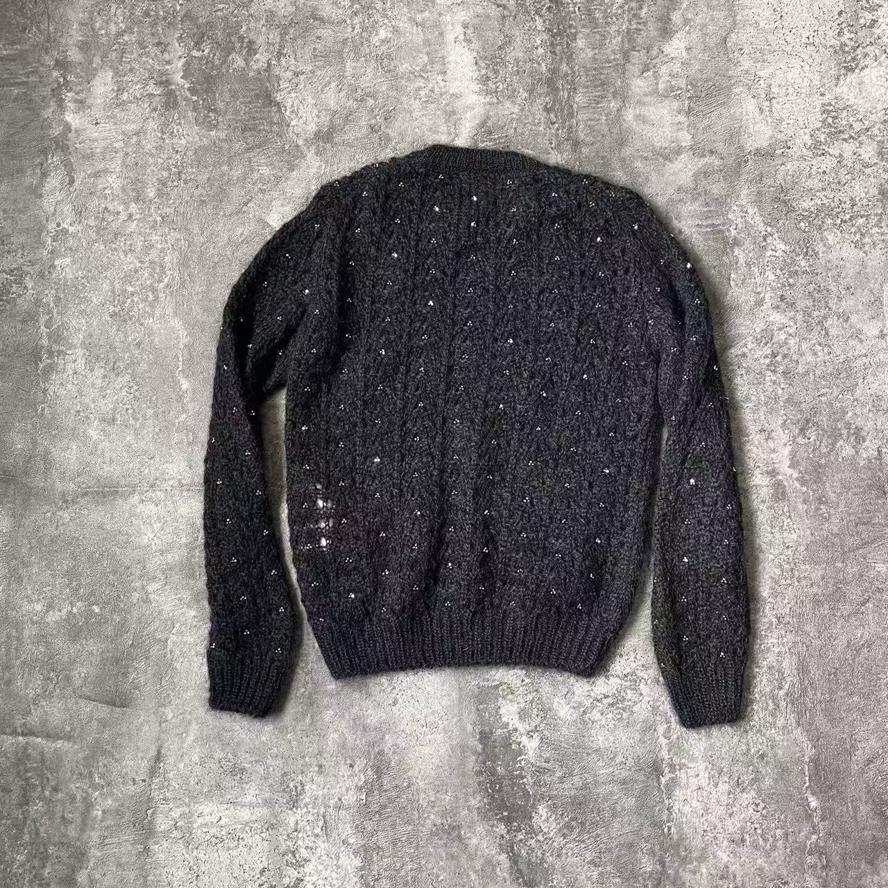 Saint Laurent 15FW Cable Knit Mohair Sweater