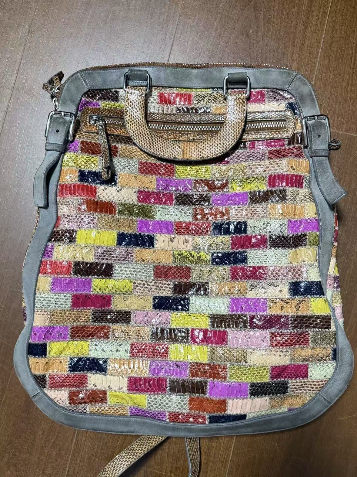 Dolce&Gabbana 00s Miss Pocket Patchwork Snakeskin Bag