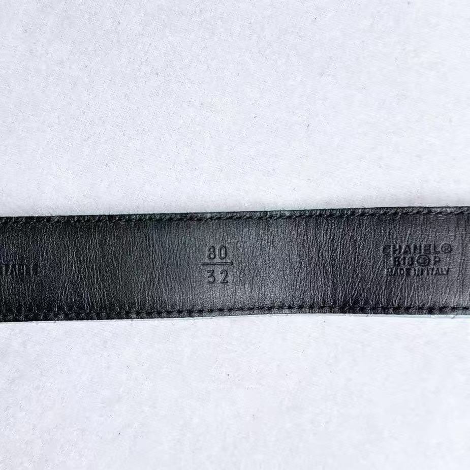 Chanel Light Blue Leather Belt