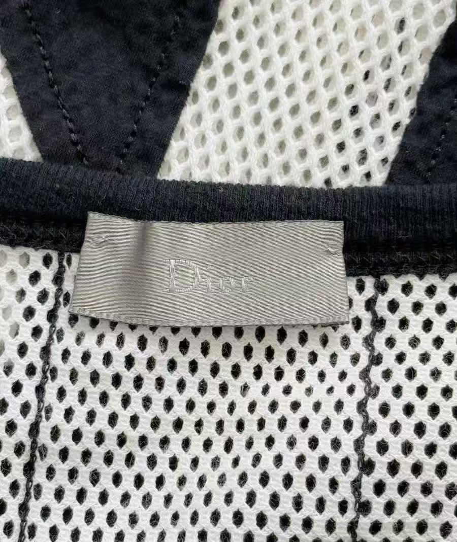 Dior Homme 06ss by Hedi Slimane perforated mesh flag tank top
