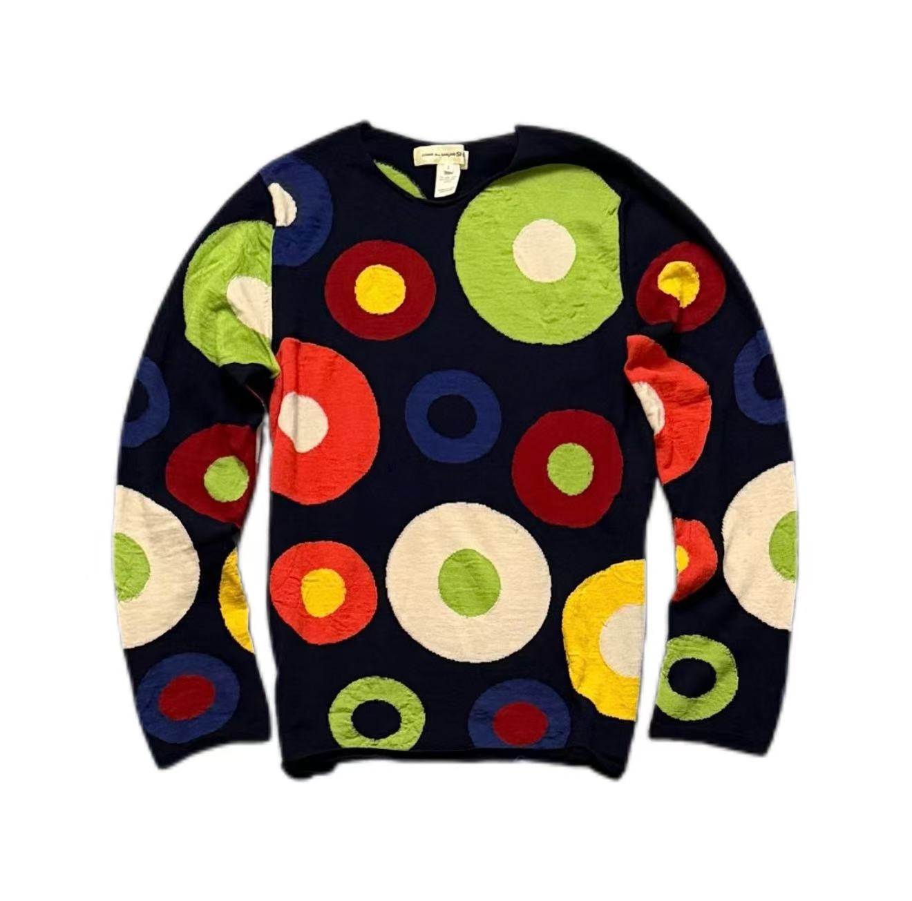 Comme des Garçons SHIRT 13AW Intarsia Circle Knit Sweater