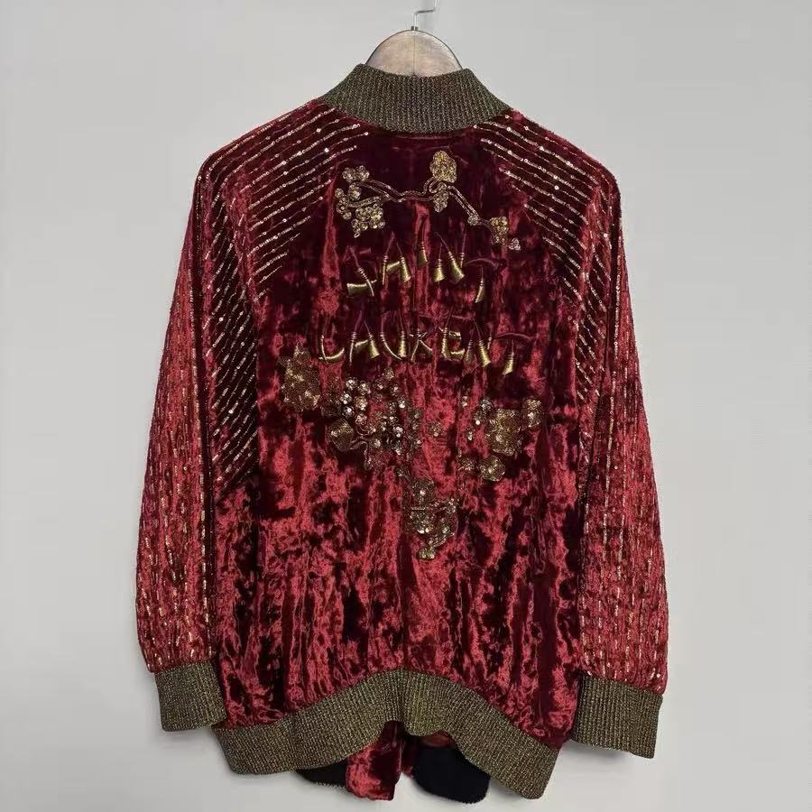 Saint Laurent 19AW Sequin Hand Beaded 'Sukajan' Souvenir Jacket