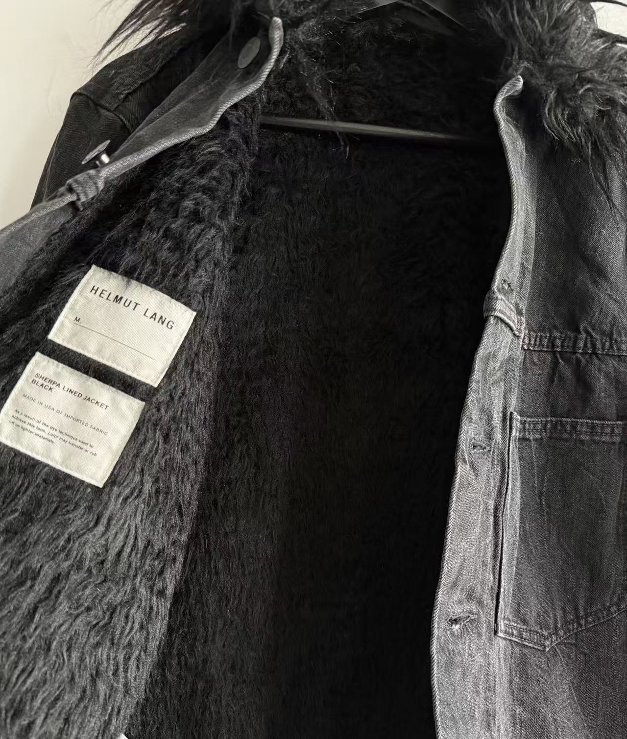 Helmut Lang 99AW Fur Collar Denim Jacket