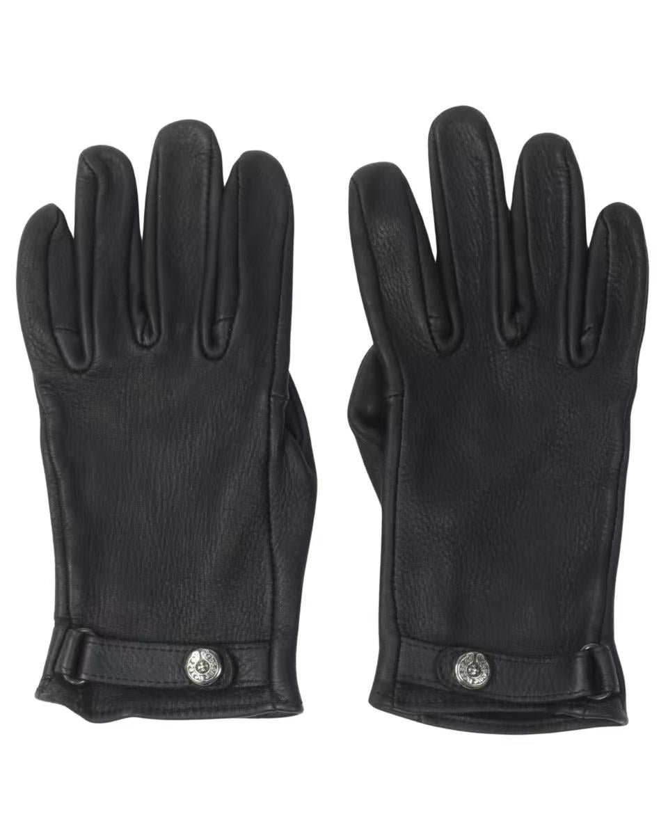 Chrome Hearts Leather Motorcycle Gloves