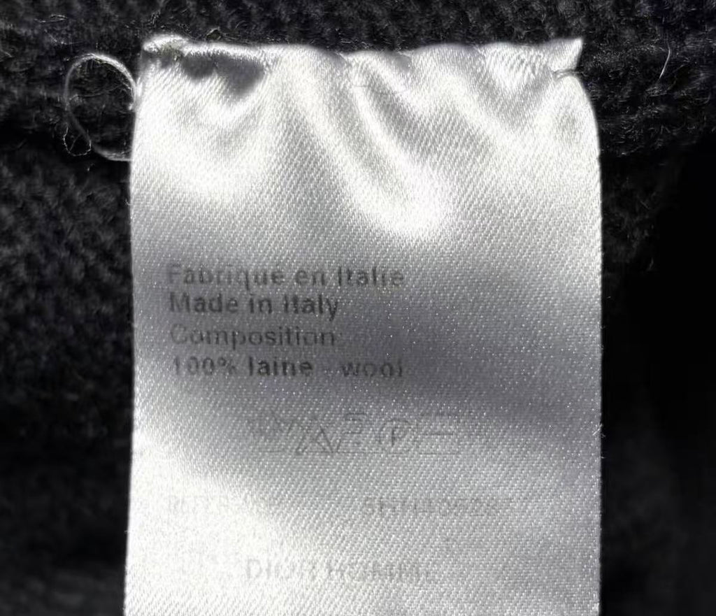 Dior Homme 05AW Studded Cashmere V-Neck Sweater