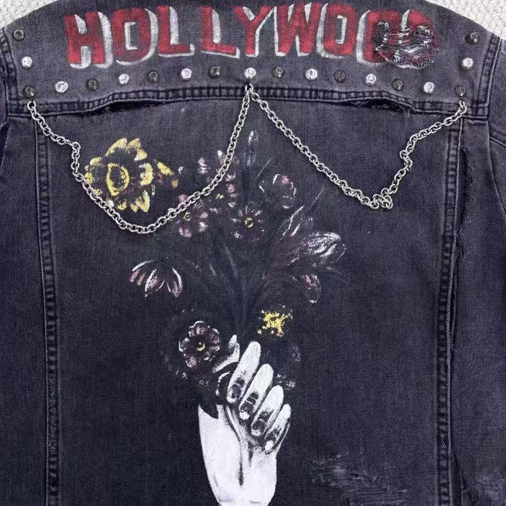 Gucci 17AW Hollywood Studded Denim Jacket