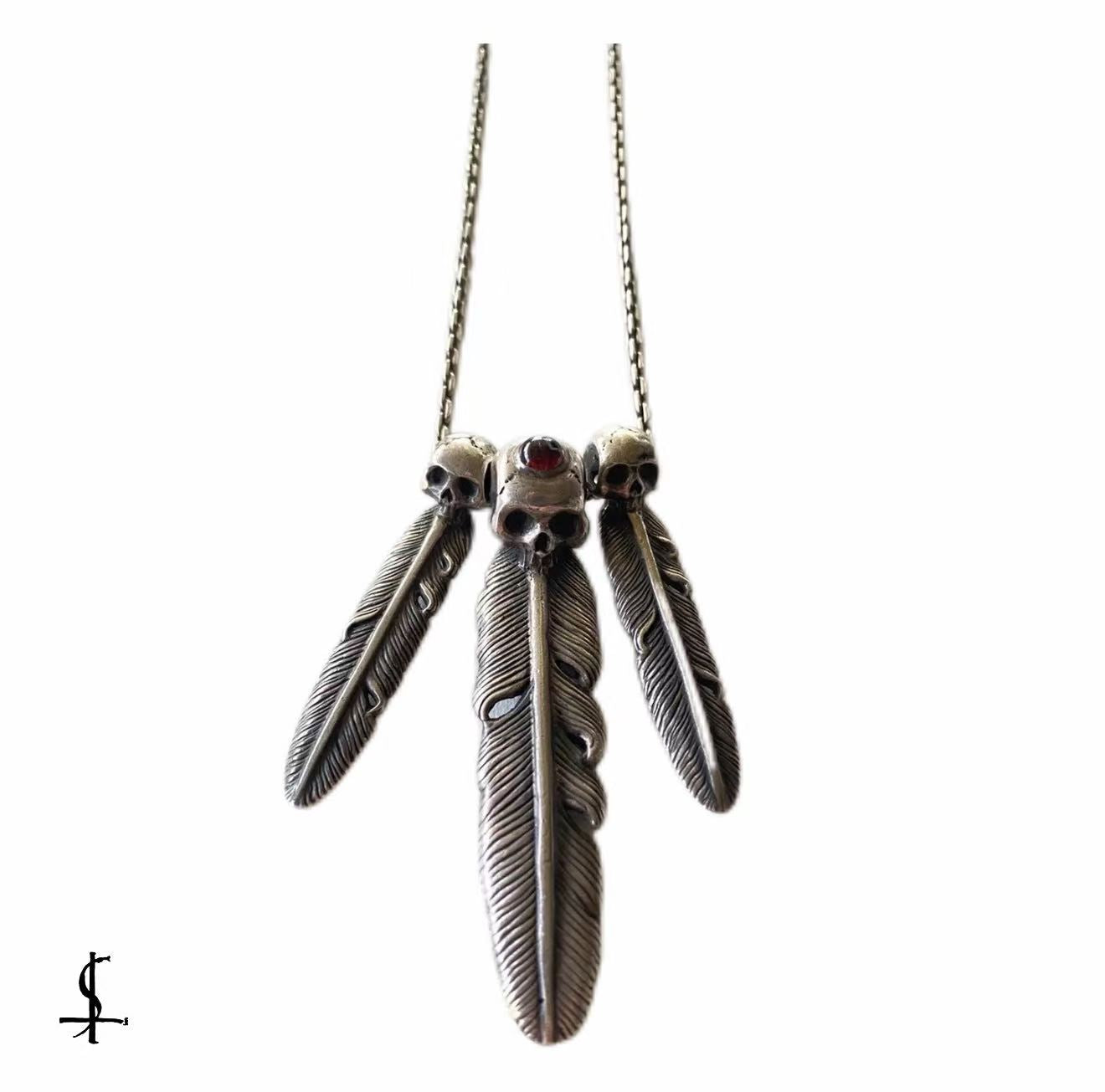 Number Nine 05AW Skull Silver Necklace