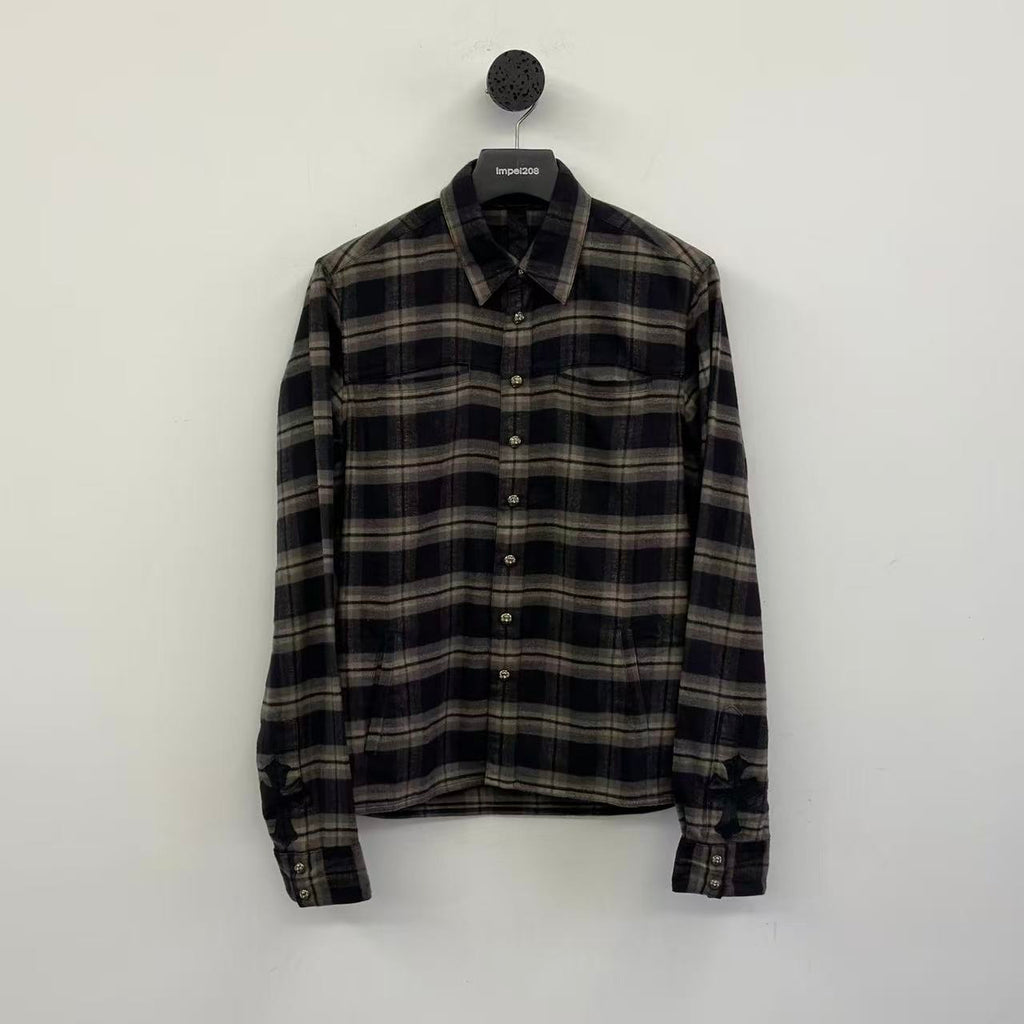 Chrome Hearts Botton Up Flannel Shirt