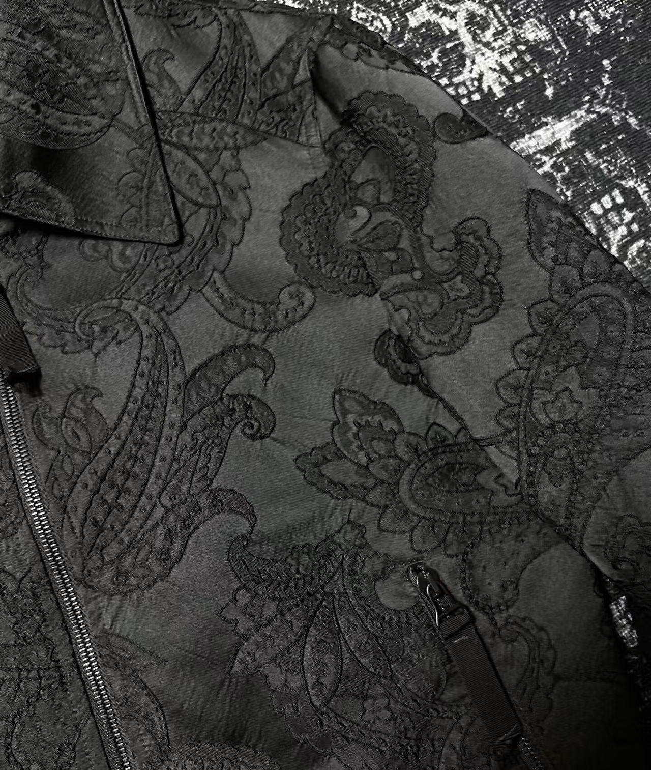 Alexander McQueen  Paisley Embroidered Bomber Flight Jacket