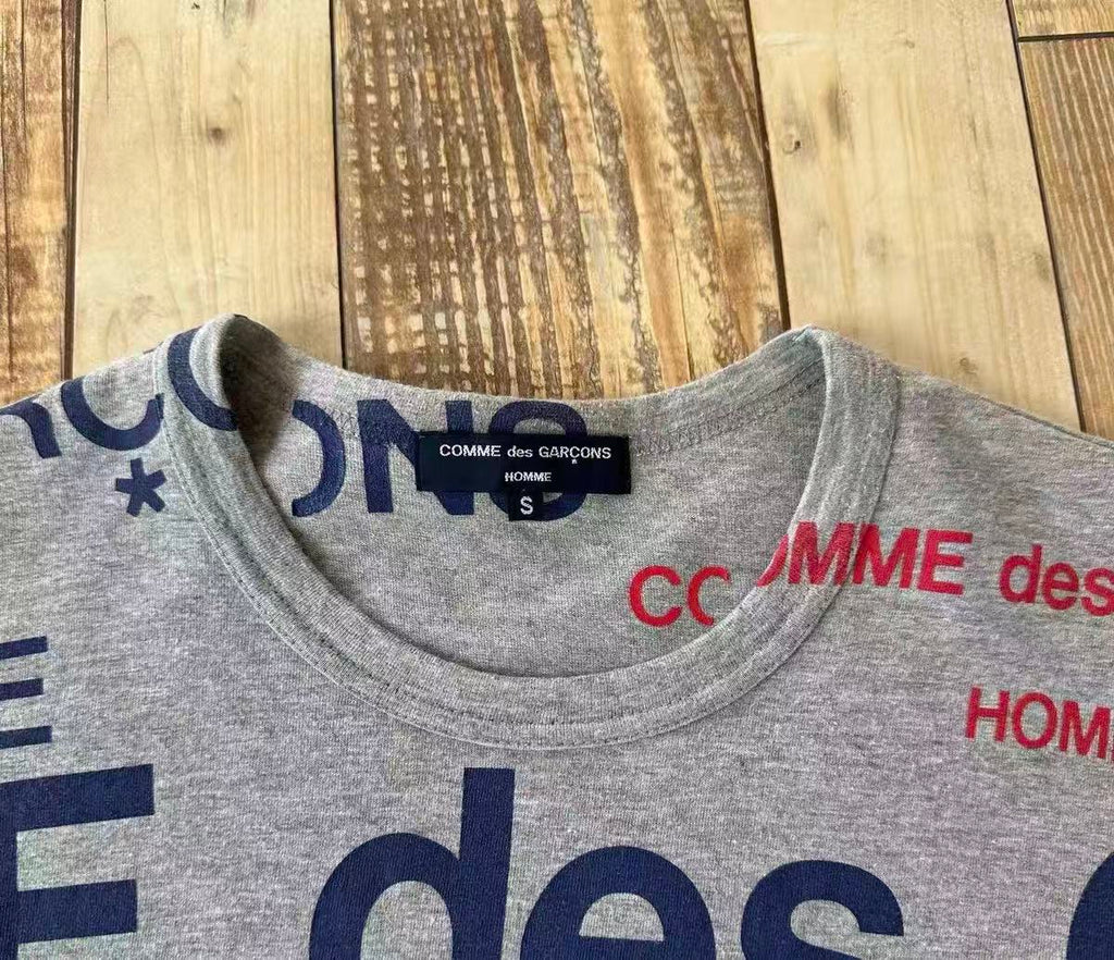 Comme Des Garcons Logo All-over Print Tee