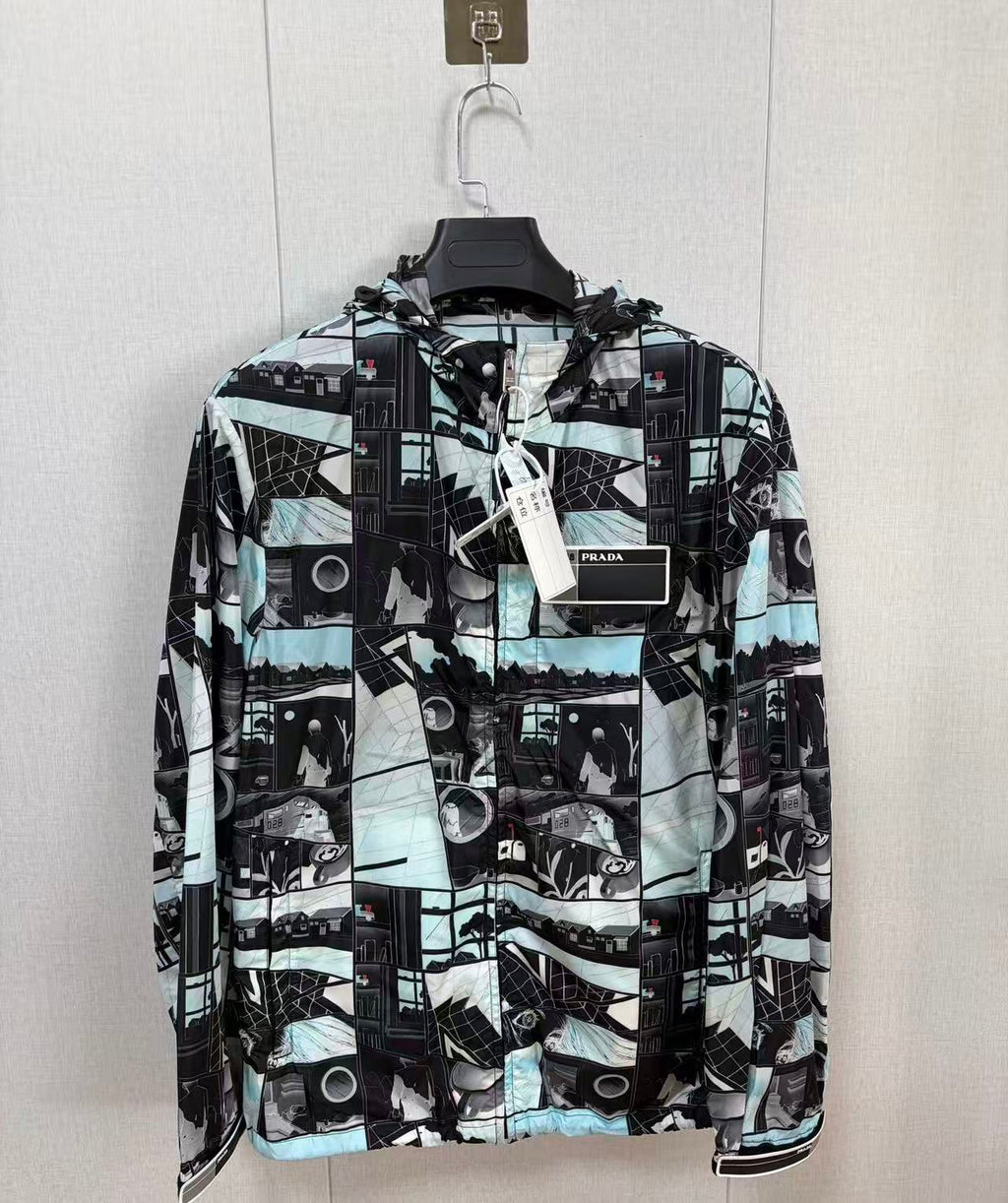 Prada 18SS Pop Art Comic Graphic Print Hooded Jacket