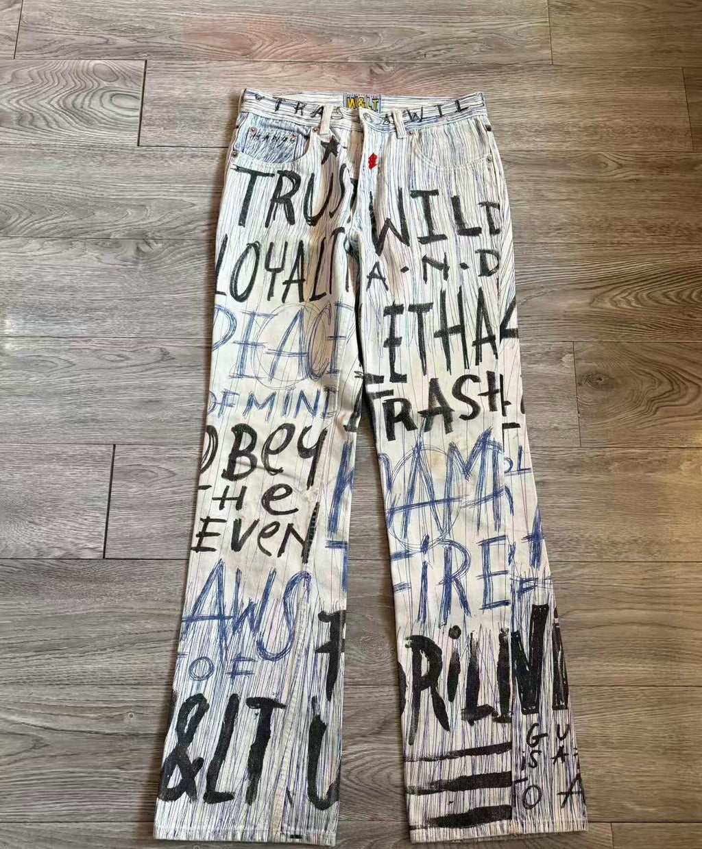 Walter Van Beirendonck W&LT Vintage Graffiti Jeans