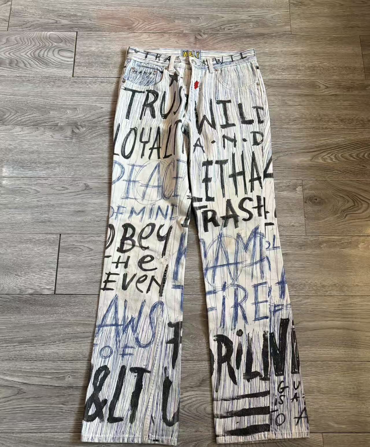 Walter Van Beirendonck W&LT Vintage Graffiti Jeans