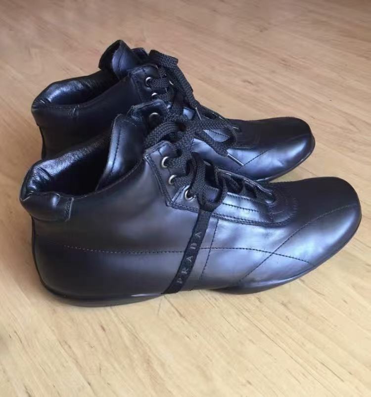 Prada Sports High Top Leather Sneakers