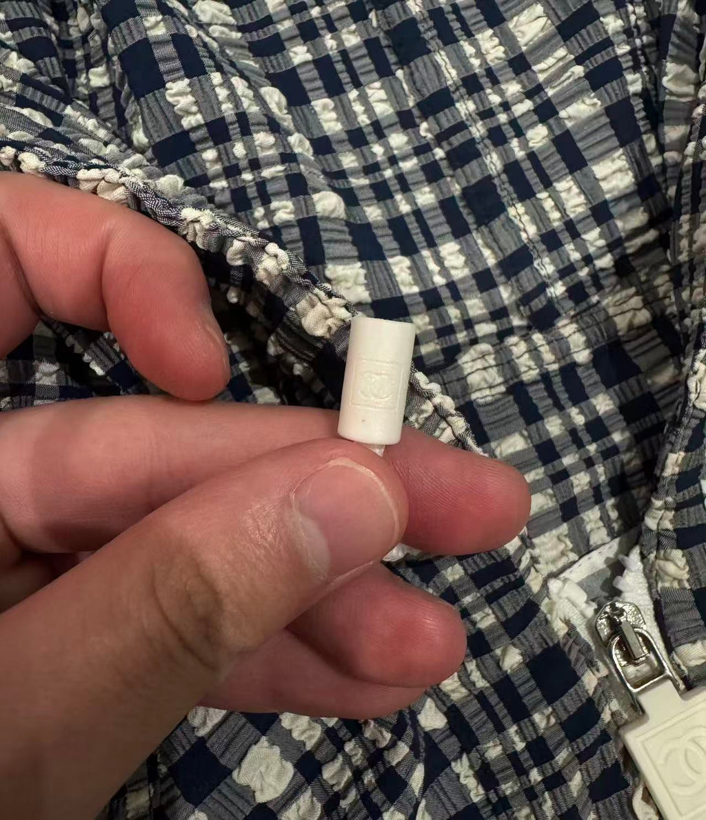 Chanel 2007 Flannel Hooded Work Jacket