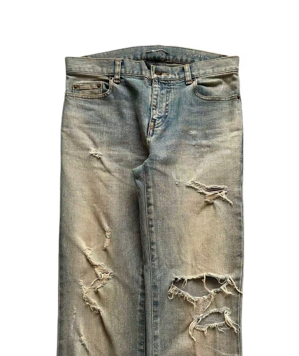 Saint Laurent 15AW Distressed Denim
