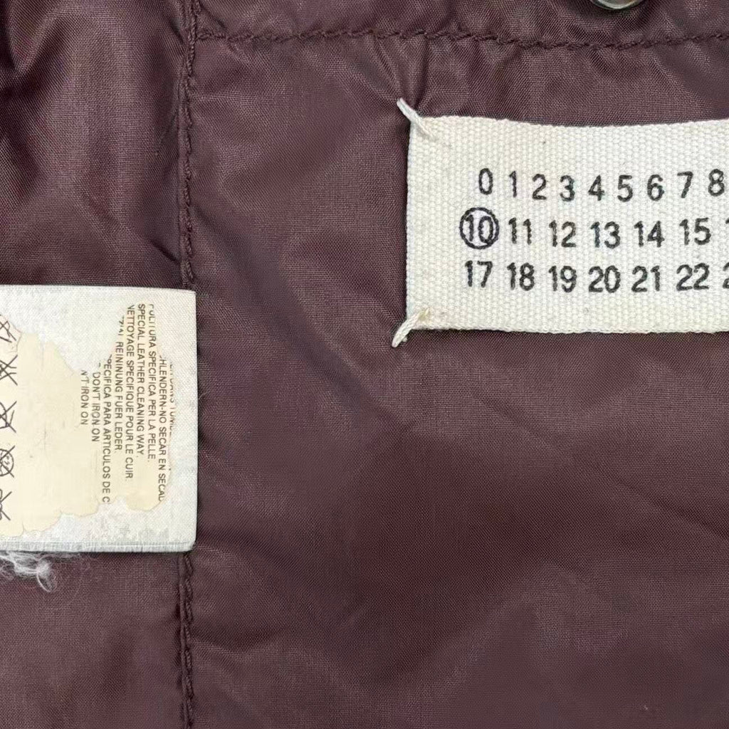 Maison Martin Margiela 06AW Deconstructed Leather Panel Down Jacket
