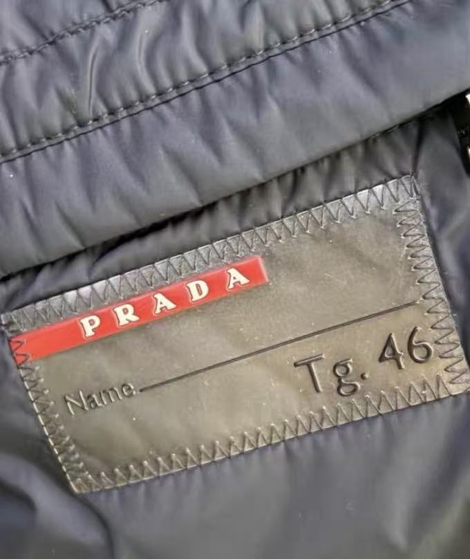 Prada Sports Plaid Puffer Jacket