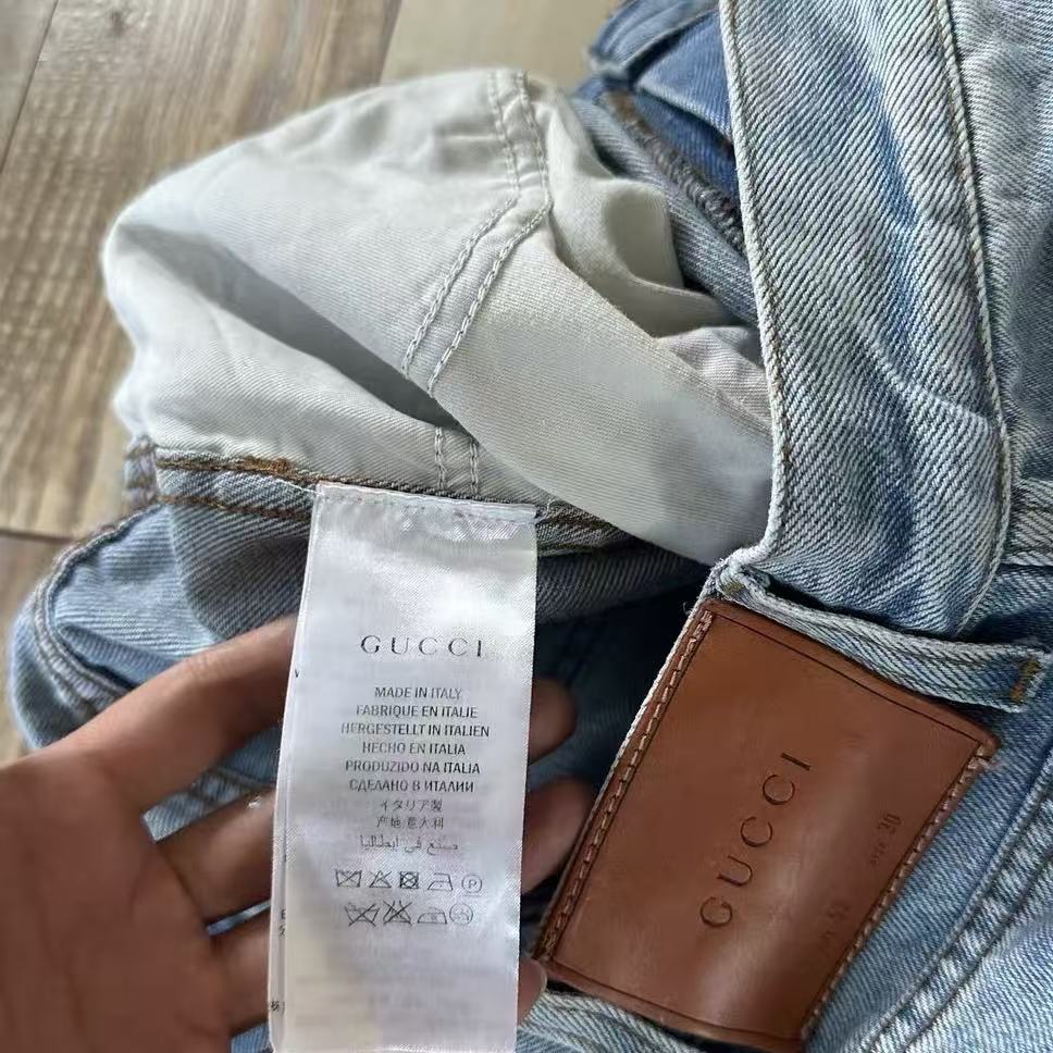 Gucci Loved Embroidered Jeans