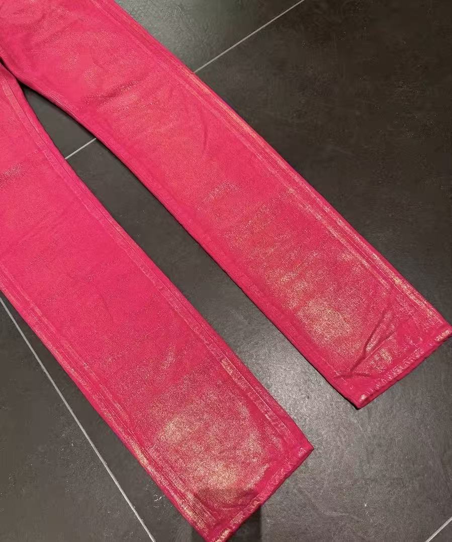 Dior Homme 05SS Gold Shimmer Fuchsia Pink Jeans