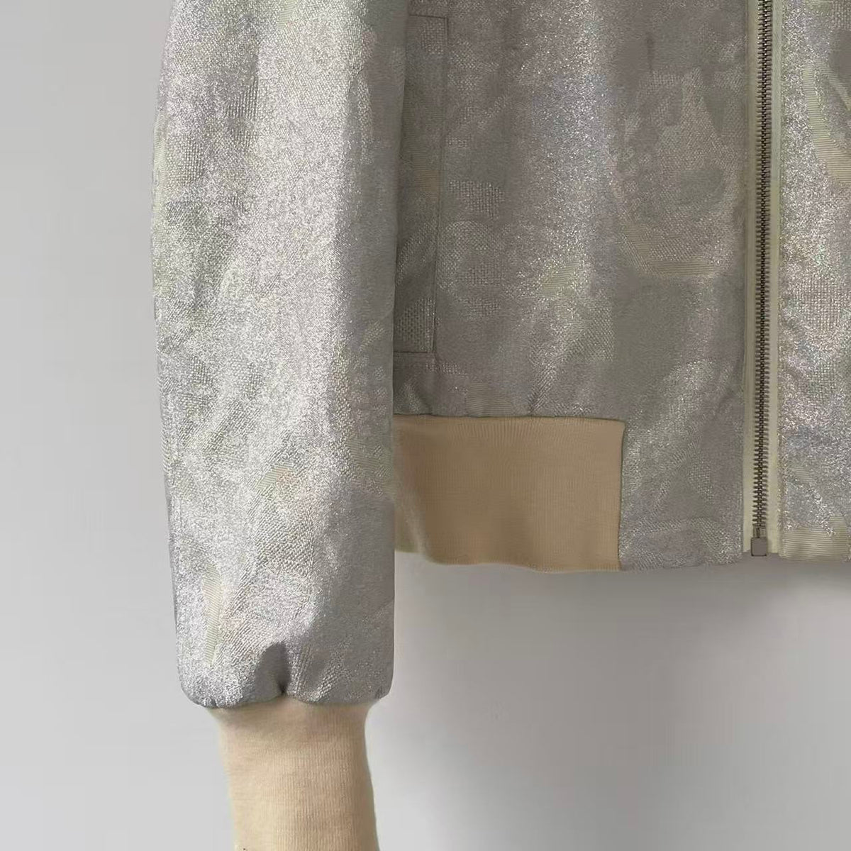 Alexander Mcqueen 15SS Silver Bomber Jacket