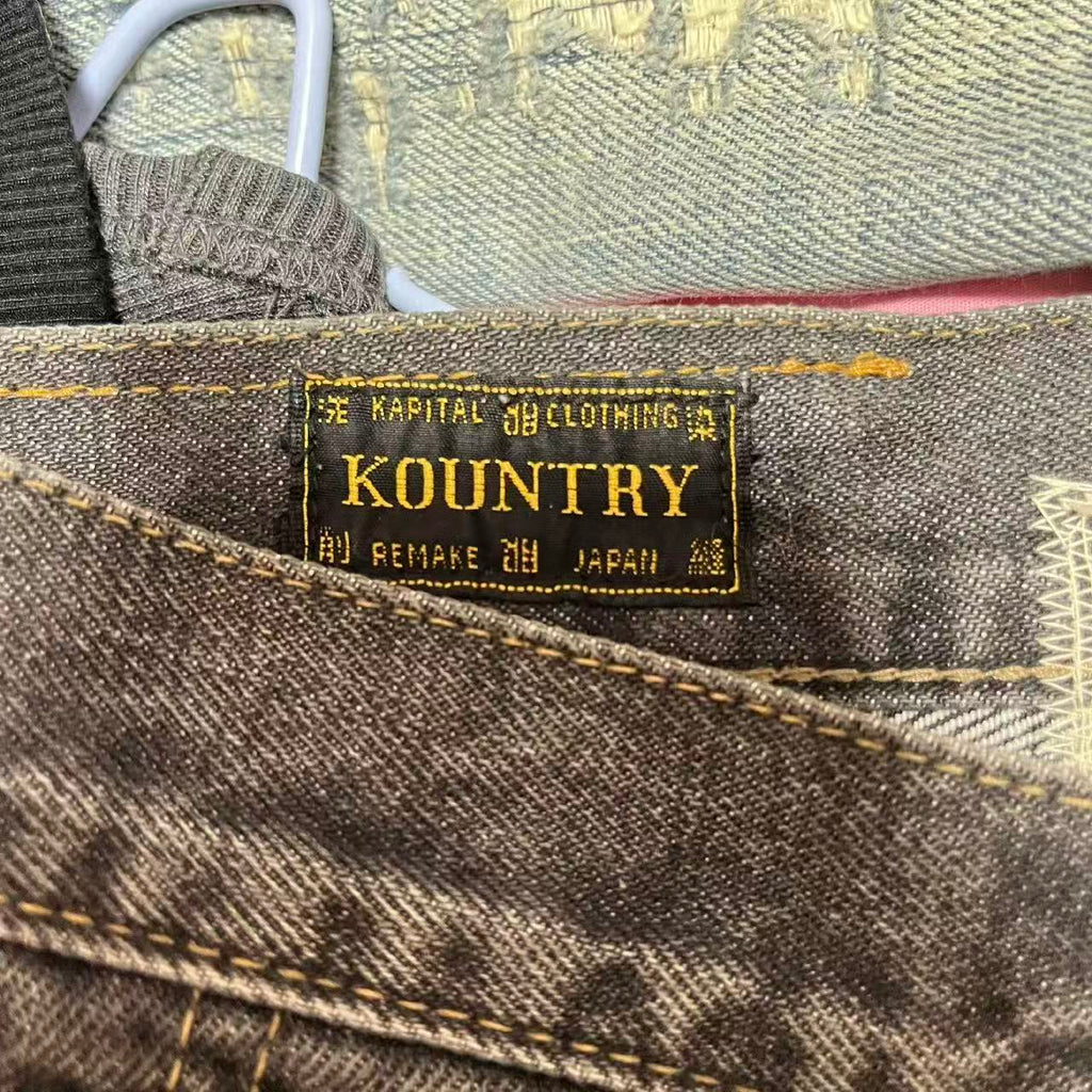 Kapital 18SS 14Oz Skeleton Denim Shorts