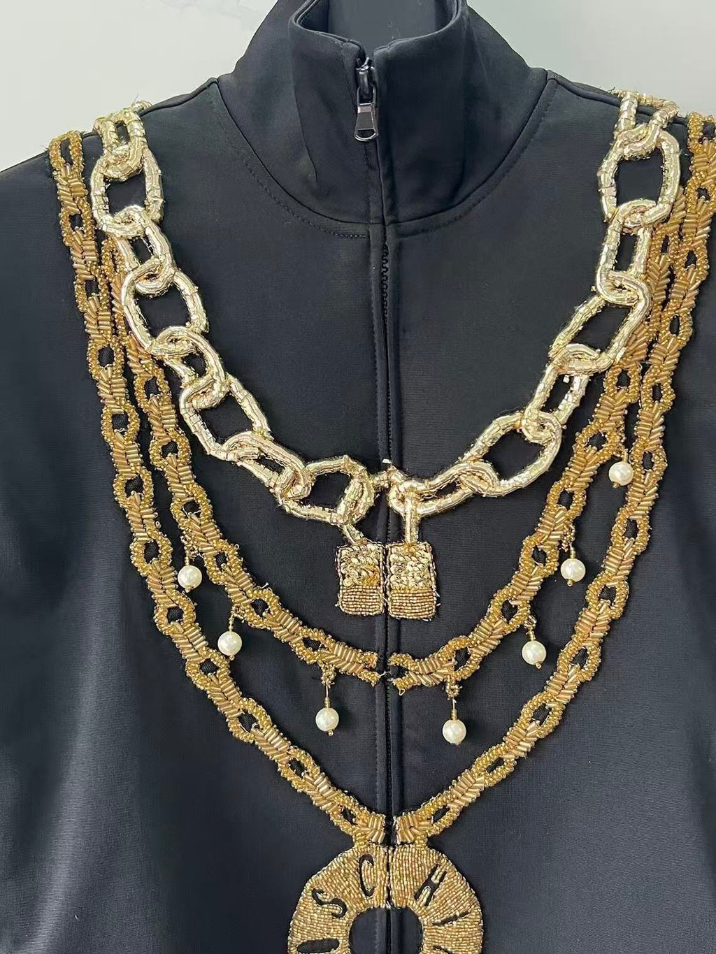 Moschino By Jeremy Scott H&M 2018 Gold Chain Track Jacket