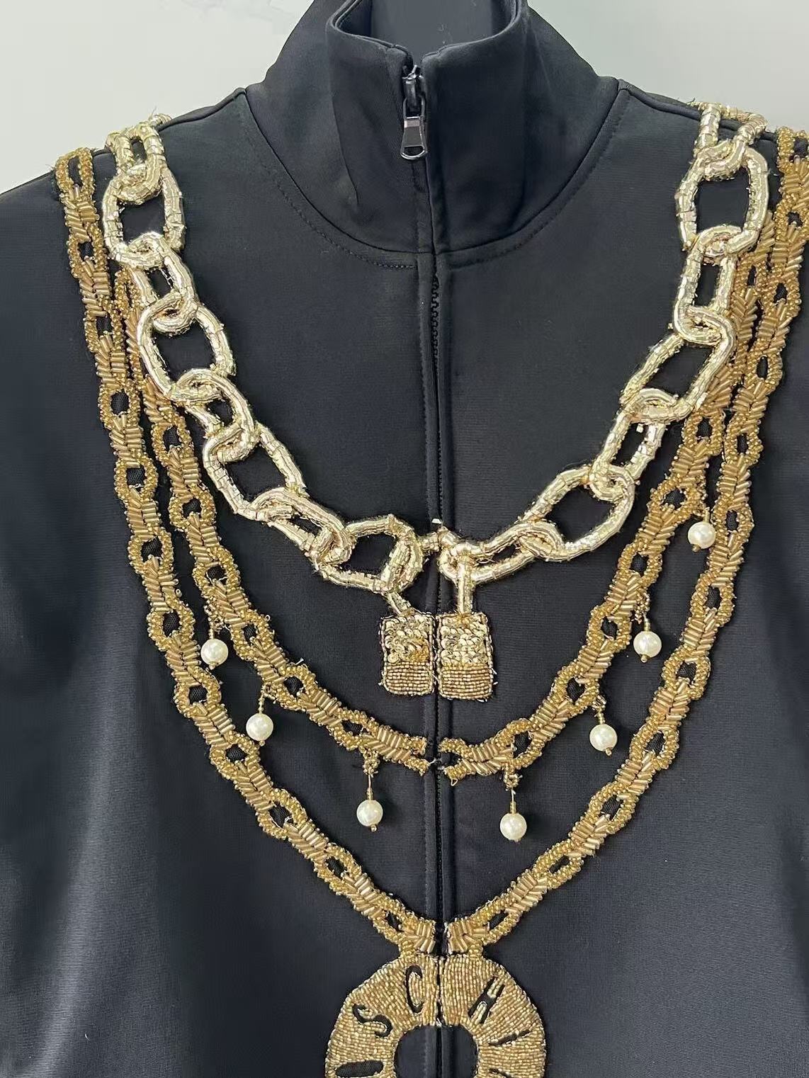 Moschino By Jeremy Scott H&M 2018 Gold Chain Track Jacket