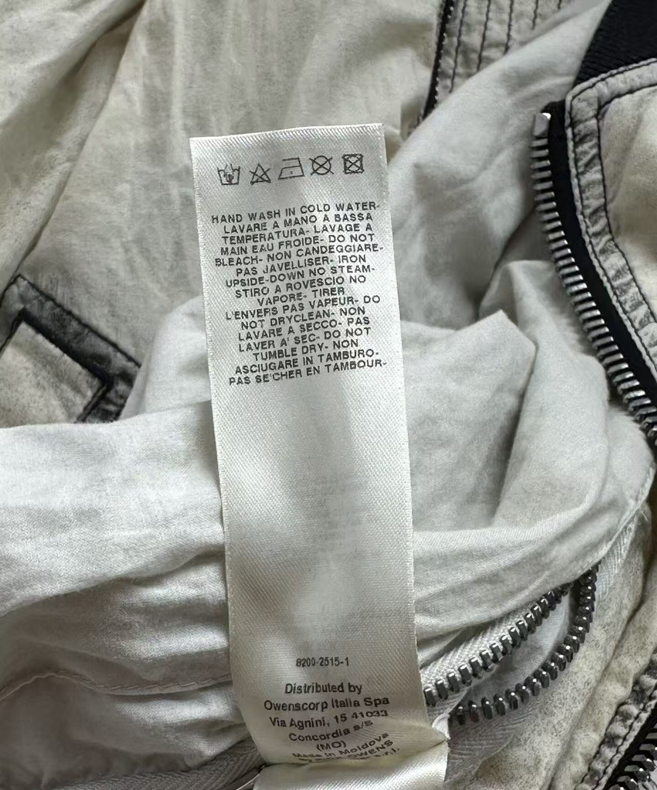 Rick Owens Drkshdw Washed Cotton MA-1 Bomber Jacket