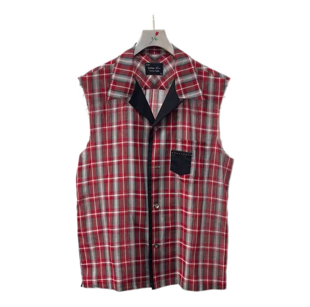Number Nine 04SS Sleeveless Plaid Shirt