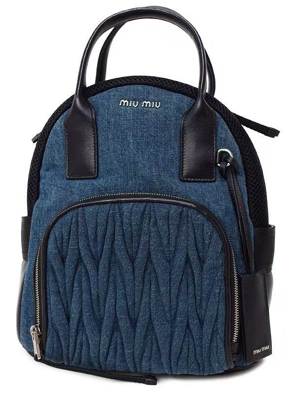 miu miu denim backpack