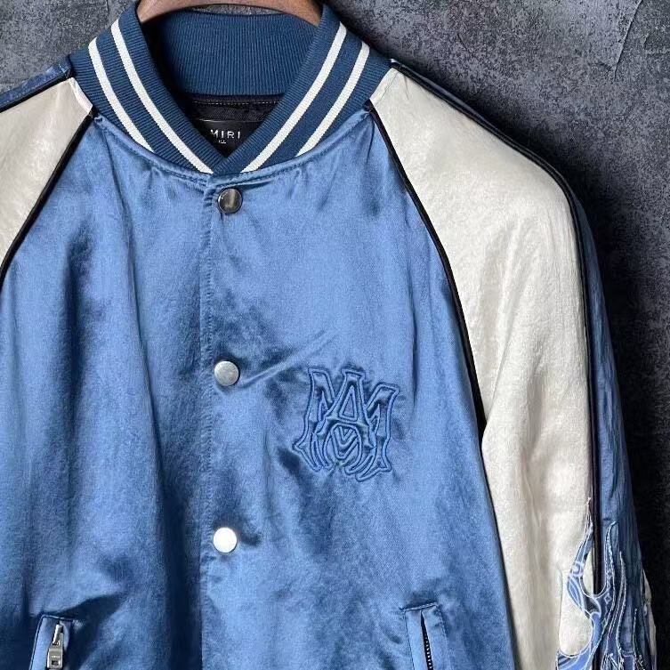 Amiri 22SS Satin Flames Souvenir Jacket