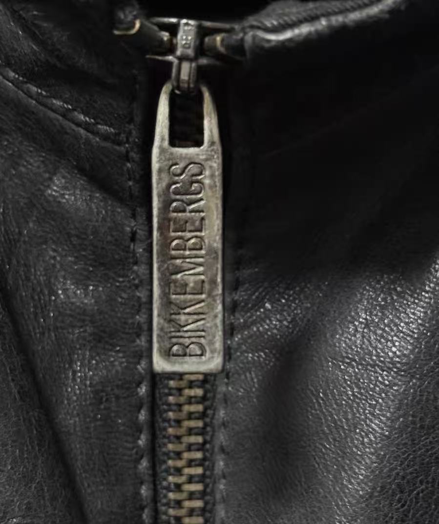 Dirk Bikkembergs Dual Fabric Moto Leather Jacket